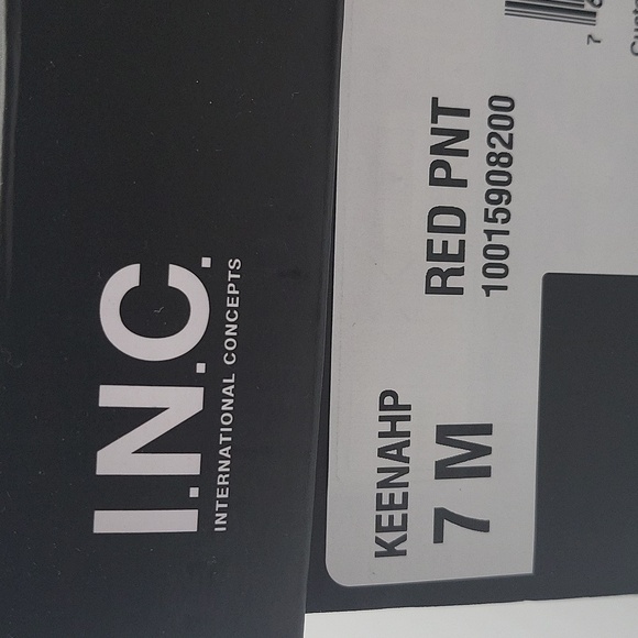 I.N.C. International Concepts Keenahp Red Patent Over-the-Knee Boots 7M Vegan - Picture 11 of 12